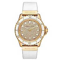 Michael Kors MK7357 Womens Watch 43mm Gold Dial Silicone
