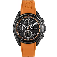 BOSS Volane 1513957 Mens Watch 44mm Black Dial Silicone