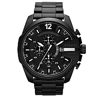 Diesel Mega Chief DZ4283 Mens Watch 51mm Black Dial Stainless Steel
