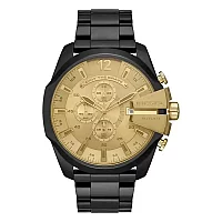 Diesel Mega Chief DZ4485 Mens Watch 51mm Gold Dial Stainless Steel