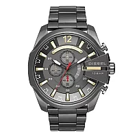 Diesel Mega Chief DZ4421 Mens Watch 51mm Grey Dial Stainless Steel