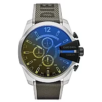 Diesel Mega Chief DZ4523 Mens Watch 51mm Black Dial Nylon