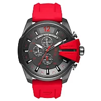 Diesel Mega Chief DZ4427 Mens Watch 51mm Grey Dial Silicone