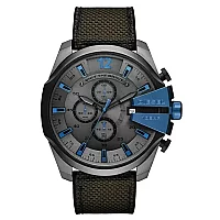 Diesel Mega Chief DZ4500 Mens Watch 51mm Grey Dial Silicone