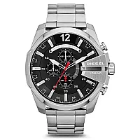 Diesel Mega Chief DZ4308 Mens Watch 51mm Black Dial Stainless Steel