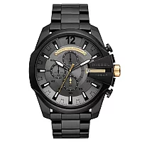 Diesel Mega Chief DZ4479 Mens Watch 51mm Gray Dial Stainless Steel