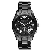 Emporio Armani Ceramica AR1400 Mens Watch 42mm Black Dial Ceramic