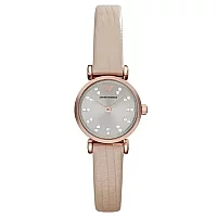 Emporio Armani Gianni TBar AR1687 Womens Watch 32mm Grey Dial Leather