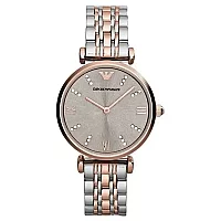 Emporio Armani Gianni TBar AR1840 Womens Watch 32mm Grey Dial Stainless Steel