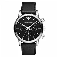 Emporio Armani Luigi AR1733 Mens Watch 41mm Black Dial Leather
