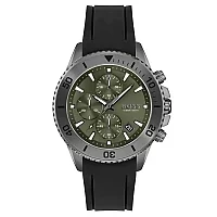 Hugo Boss Admiral 1513967 Mens Watch 45mm Green Dial Silicone