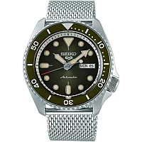 Seiko 5 Sports SRPD75K1 Mens Watch 42.5mm Green Dial Stainless Steel