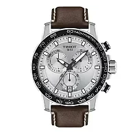 Tissot TSport T125.617.16.031.00 Mens Watch 45.5mm Silver Dial Leather