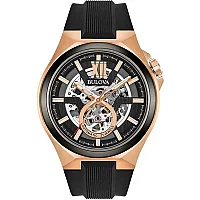 Bulova 98A177 Classic Automatic Black Resin Strap Watch