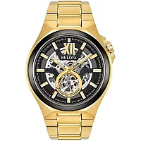 Bulova 98A178 Maquina Automatic Gold Tone Bracelet Watch