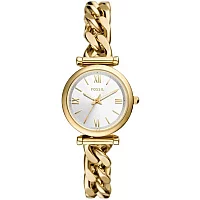 Fossil ES5329 Carlie Gold Plated Curb Bracelet Watch