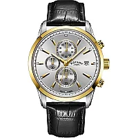 Rotary GS0008606 Chronograph Black Leather Strap Watch