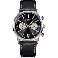 Rotary RGS1006704 1895 Chronograph Black Leather Strap Watch