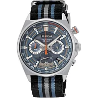 Seiko SSB409P1 Stainless Steel Nato Striped Nylon Strap Watch