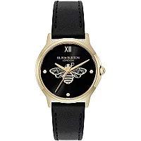 Olivia Burton 24000344 Classic Bee Black Leather Strap Watch
