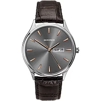 Sekonda 1685 Brown Leather Strap Watch