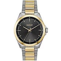 HUGO 1530452 Seam Two Tone Black Dial Bracelet Watch
