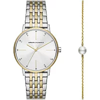 Armani Exchange AX7156SET Two Tone Bracelet And Watch Gift Set