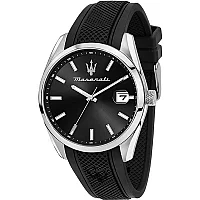 Maserati R8851151004 Attrazione Black Silicone Strap Watch