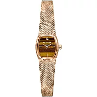 Bulova 97L185 Goddess Of Time Tigers Eye Mesh Bracelet Watch
