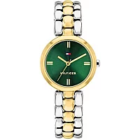 Tommy Hilfiger 1782927 Two Tone Green Dial Bracelet Watch