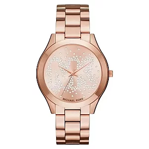 Michael Kors MK3591 Womens Watch 42mm Rose Gold Dial Stainless Steel