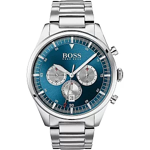 BOSS Pioneer 1513713 Mens Watch 44mm Blue Dial Stainless Steel