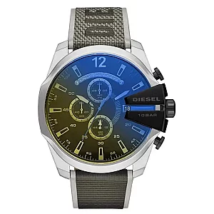 Diesel Mega Chief DZ4523 Mens Watch 51mm Black Dial Nylon