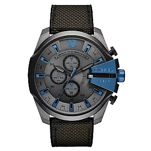 Diesel Mega Chief DZ4500 Mens Watch 51mm Grey Dial Silicone