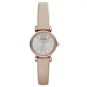 Emporio Armani Gianni TBar AR1687 Womens Watch 32mm Grey Dial Leather