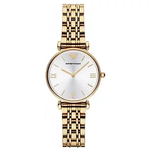 Emporio Armani Gianni TBar AR1877 Womens Watch 32mm Silver Dial Stainless Steel