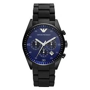 Emporio Armani Sportivo AR5921 Mens Watch 43mm Blue Dial Stainless Steel