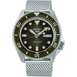 Seiko 5 Sports SRPD75K1 Mens Watch 42.5mm Green Dial Stainless Steel