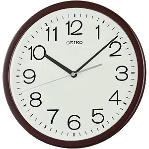 Seiko QXA847B Brown Wall Clock