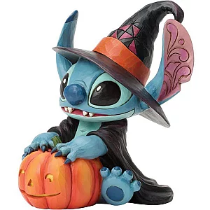 Disney Traditions 6017942 Stitch Witch With LED Pumpkin