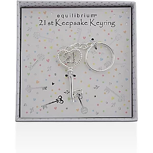 21st Keepsake Keyring