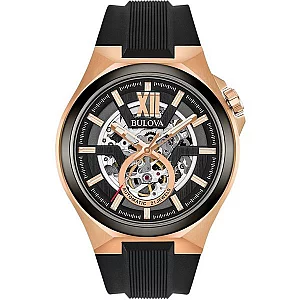 Bulova 98A177 Classic Automatic Black Resin Strap Watch