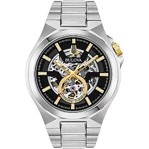 Bulova 98A224 Stainless Steel Automatic Skeleton Dial Bracelet Watch