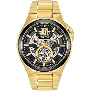 Bulova 98A178 Maquina Automatic Gold Tone Bracelet Watch