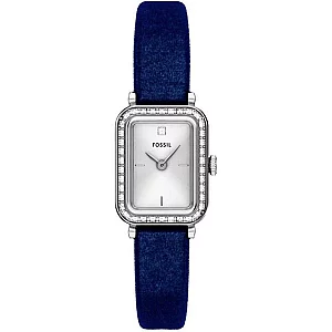 Fossil ES5436 Raquel Blue Velvet Strap Watch