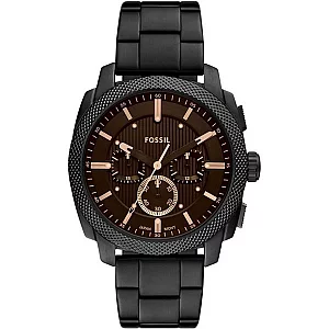 Fossil FS6097 Machine Chronograph Black IP Bracelet Watch