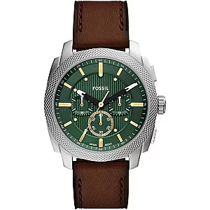 Fossil FS6100 Machine Chronograph Brown Leather Strap Watch