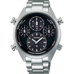 Seiko Prospex SFJ003P1 ft Black On Black Solar Speedtimer Watch