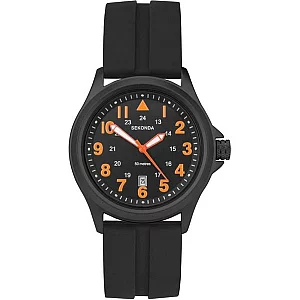 Sekonda 30135 Black Rubber Strap Watch
