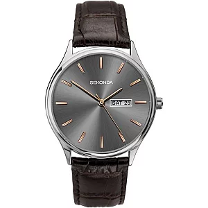 Sekonda 1685 Brown Leather Strap Watch